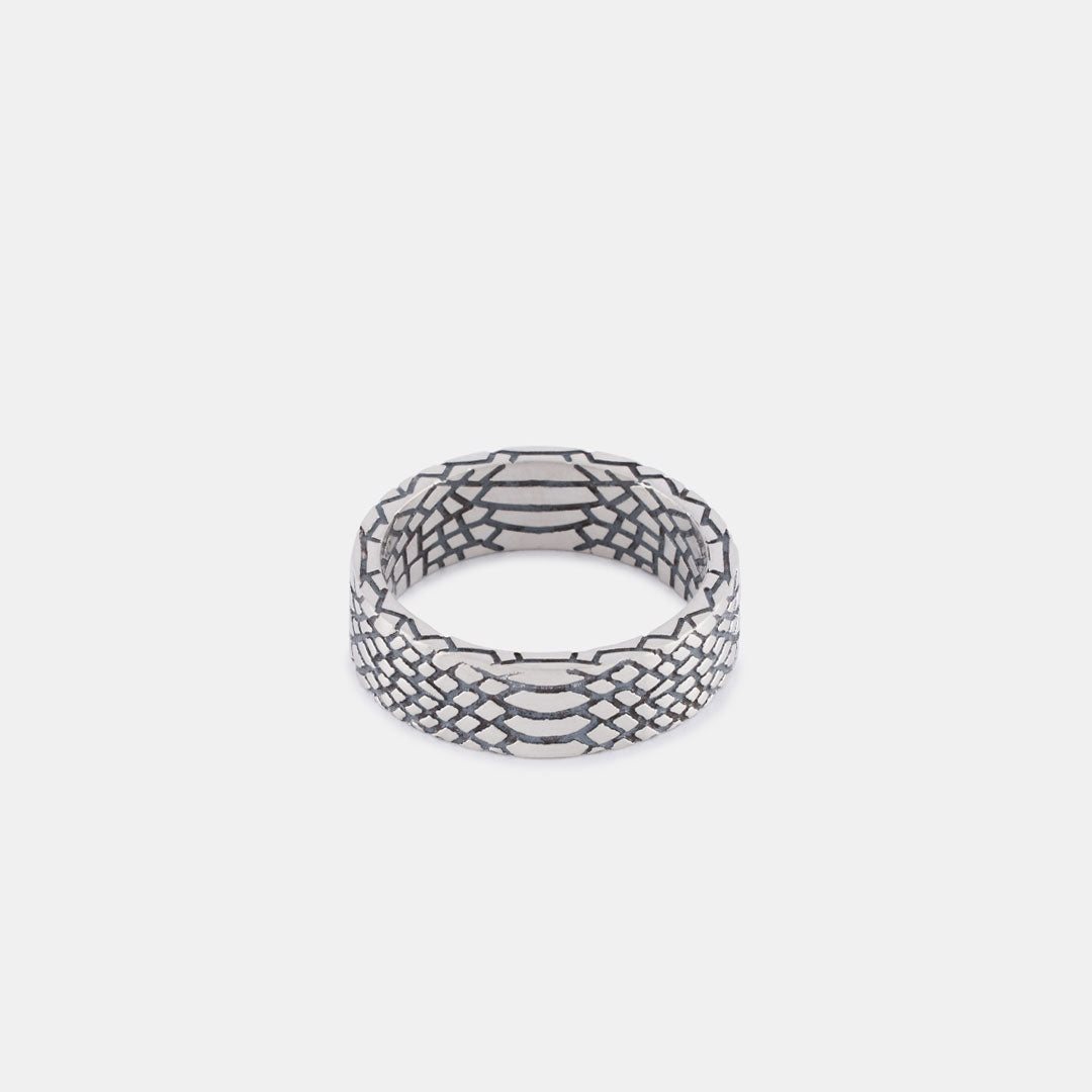 Silver Snake Skin Ring