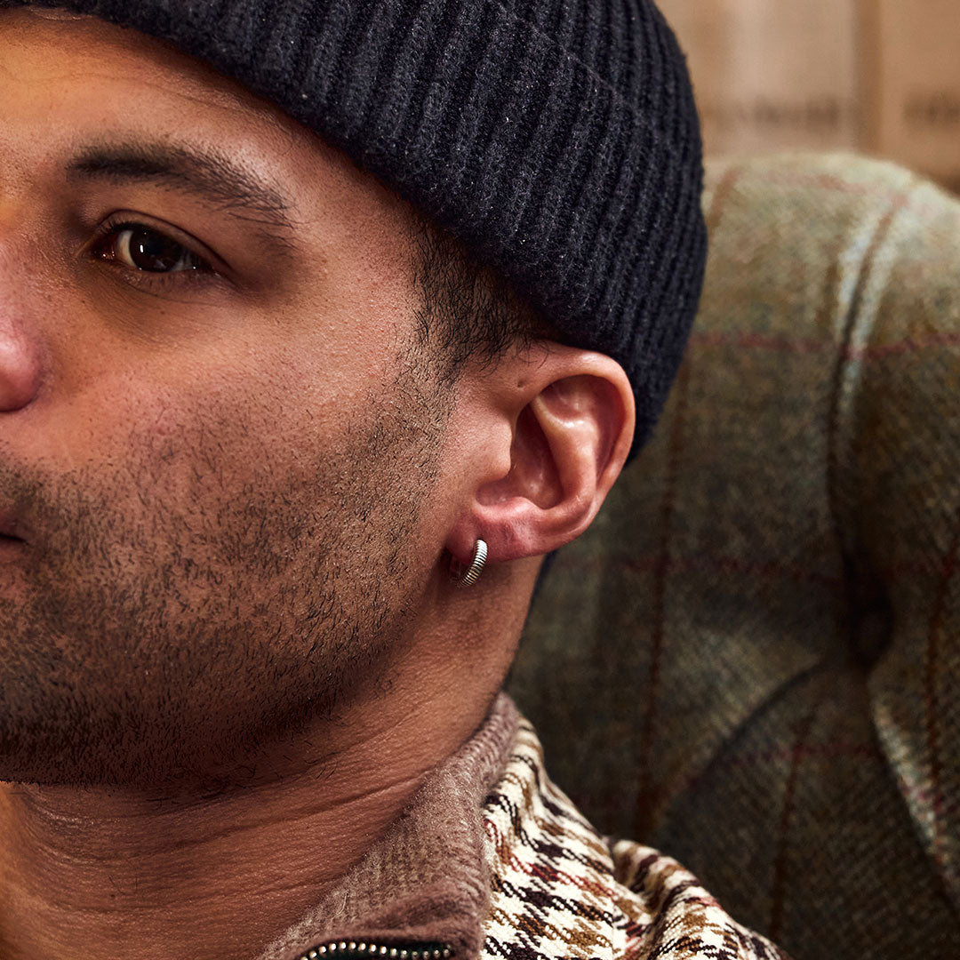 Silver Lasso Hoop Earring