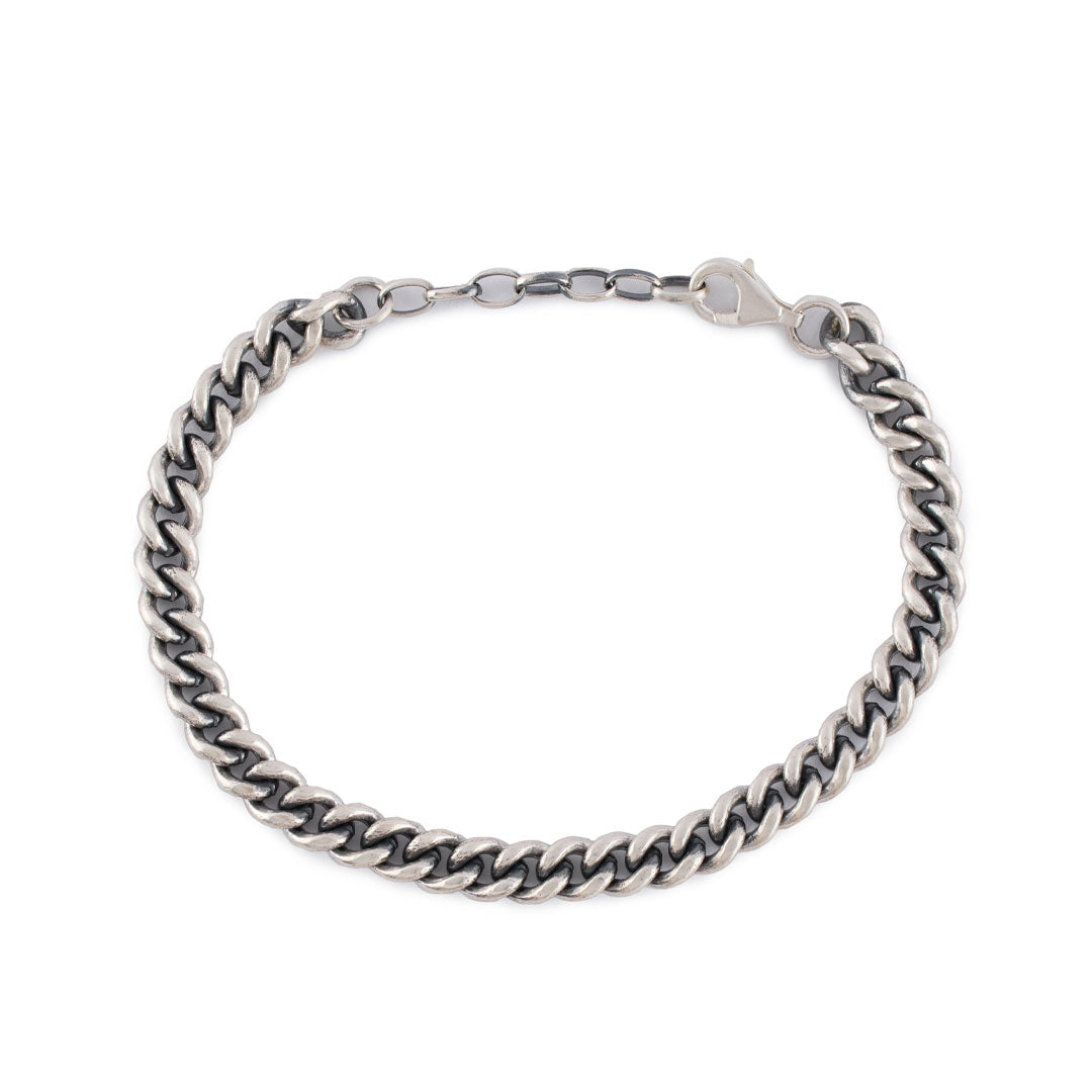 Silver 6mm Curb Bracelet