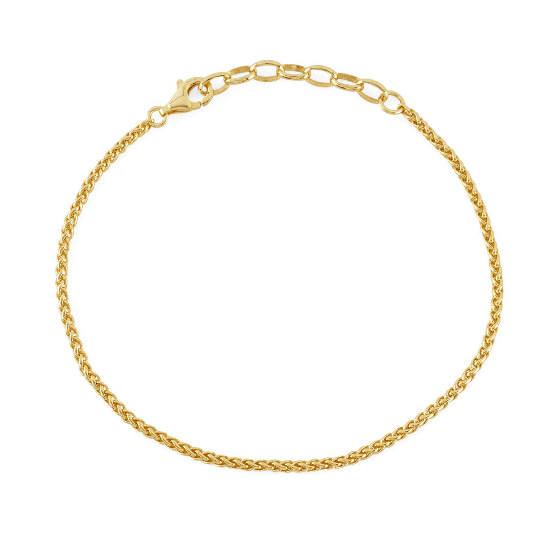 Gold Wheat Chain Bracelet