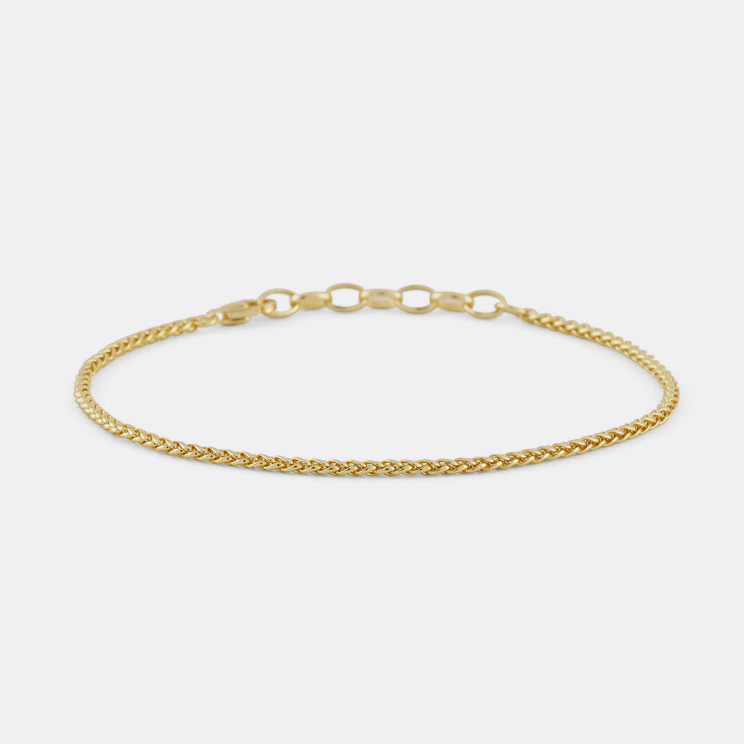 Gold Wheat Chain Bracelet