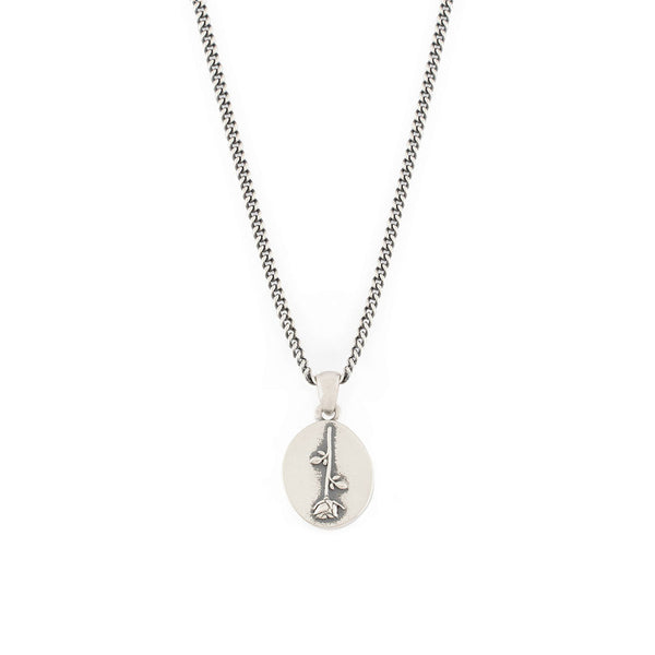 Silver Rose Necklace