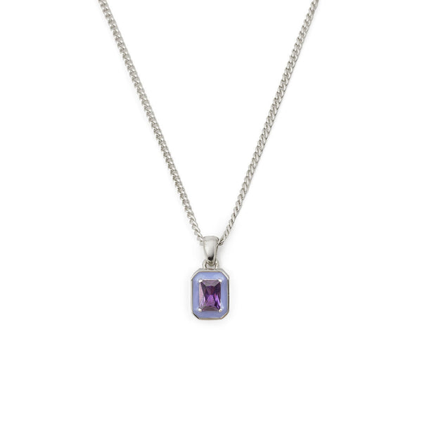 Silver Purple Blush Necklace