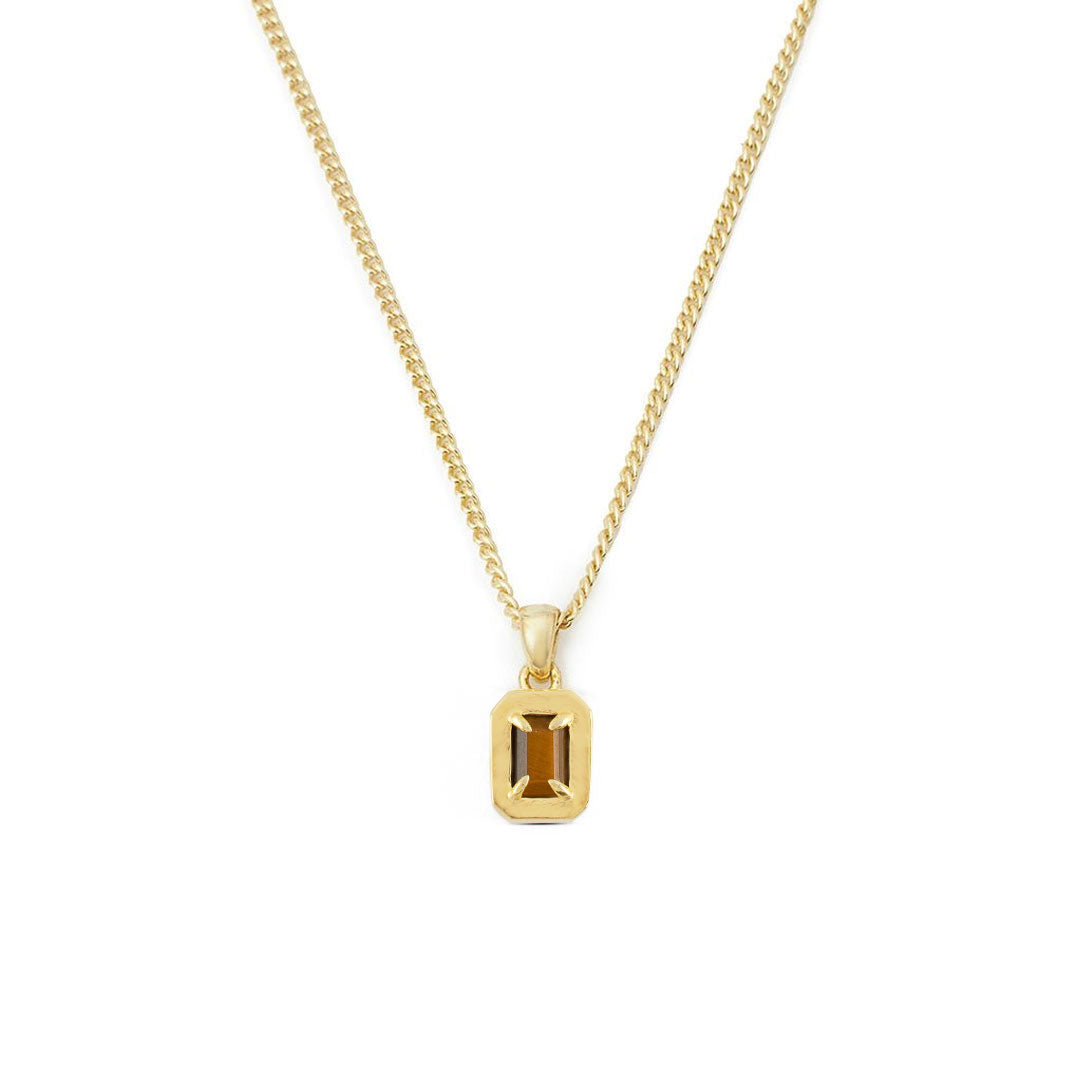 Gold Tigers Eye Blush Necklace