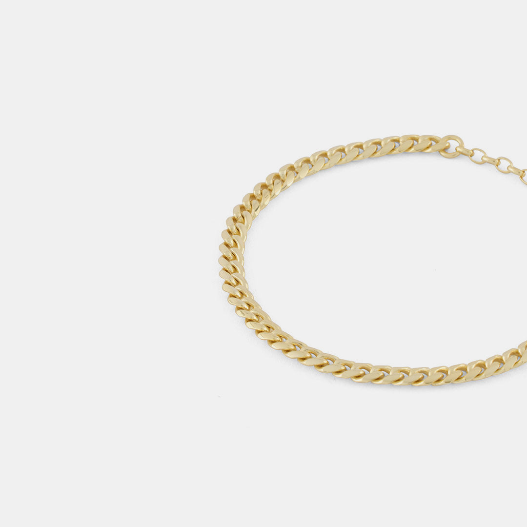 Gold 5mm Curb Bracelet