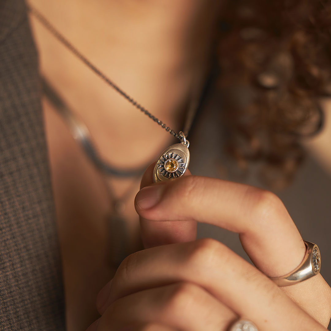 Silver Helios Necklace