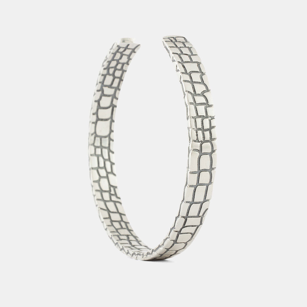 Silver Snake Skin Cuff