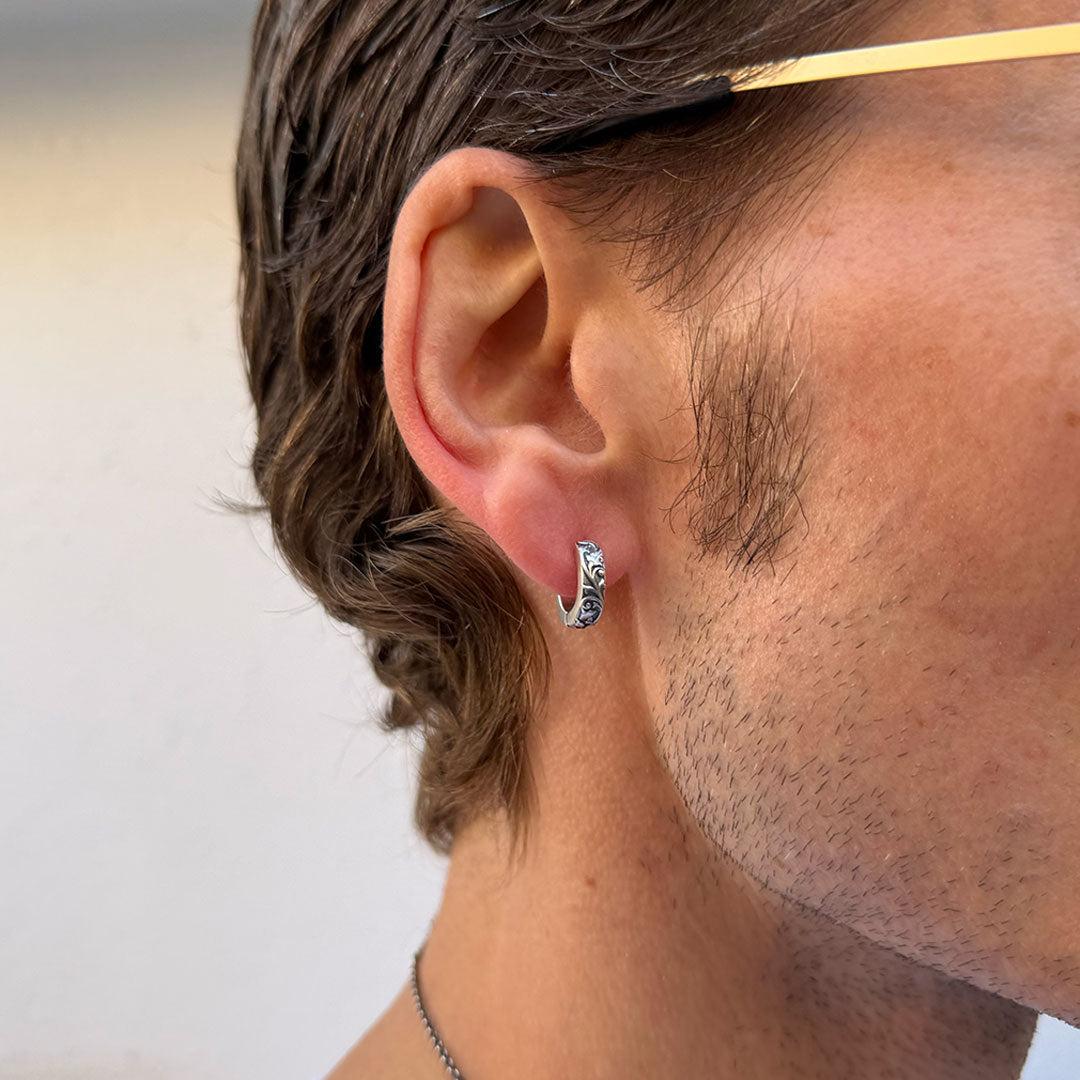 Silver Pergola Hoop Earring