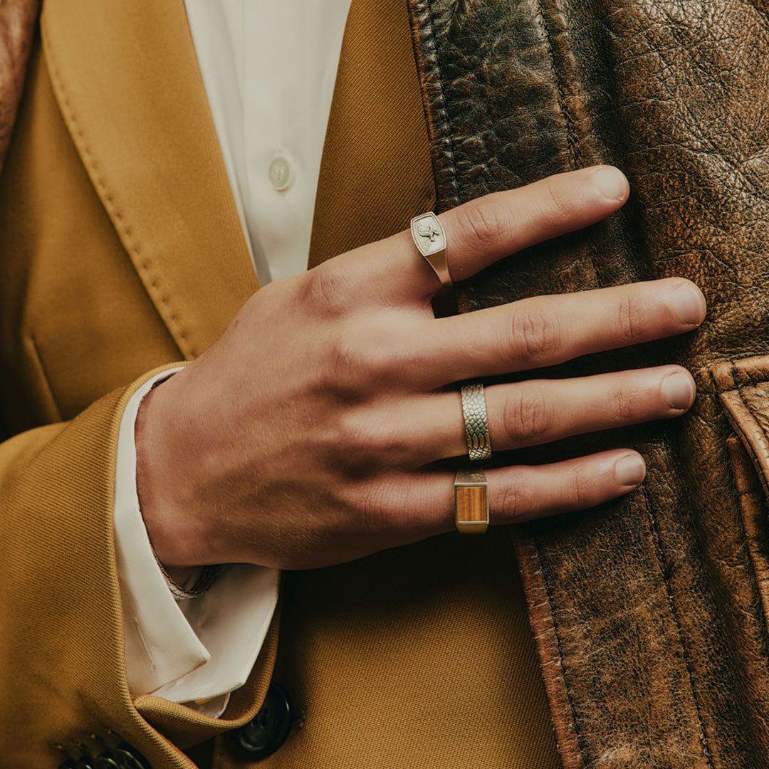 Silver Snake Skin Ring
