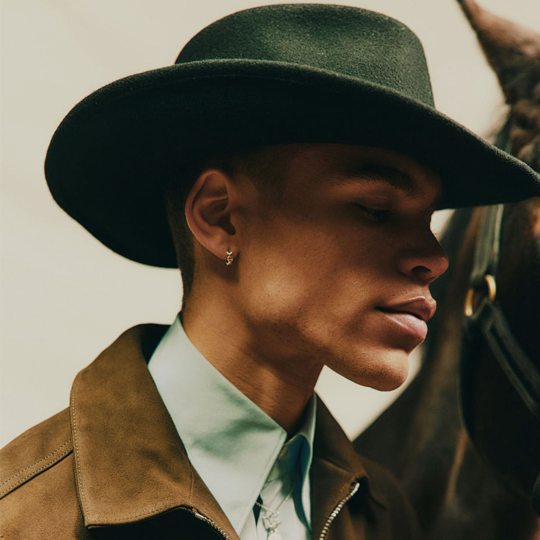 Silver Wanted Hoop Earring