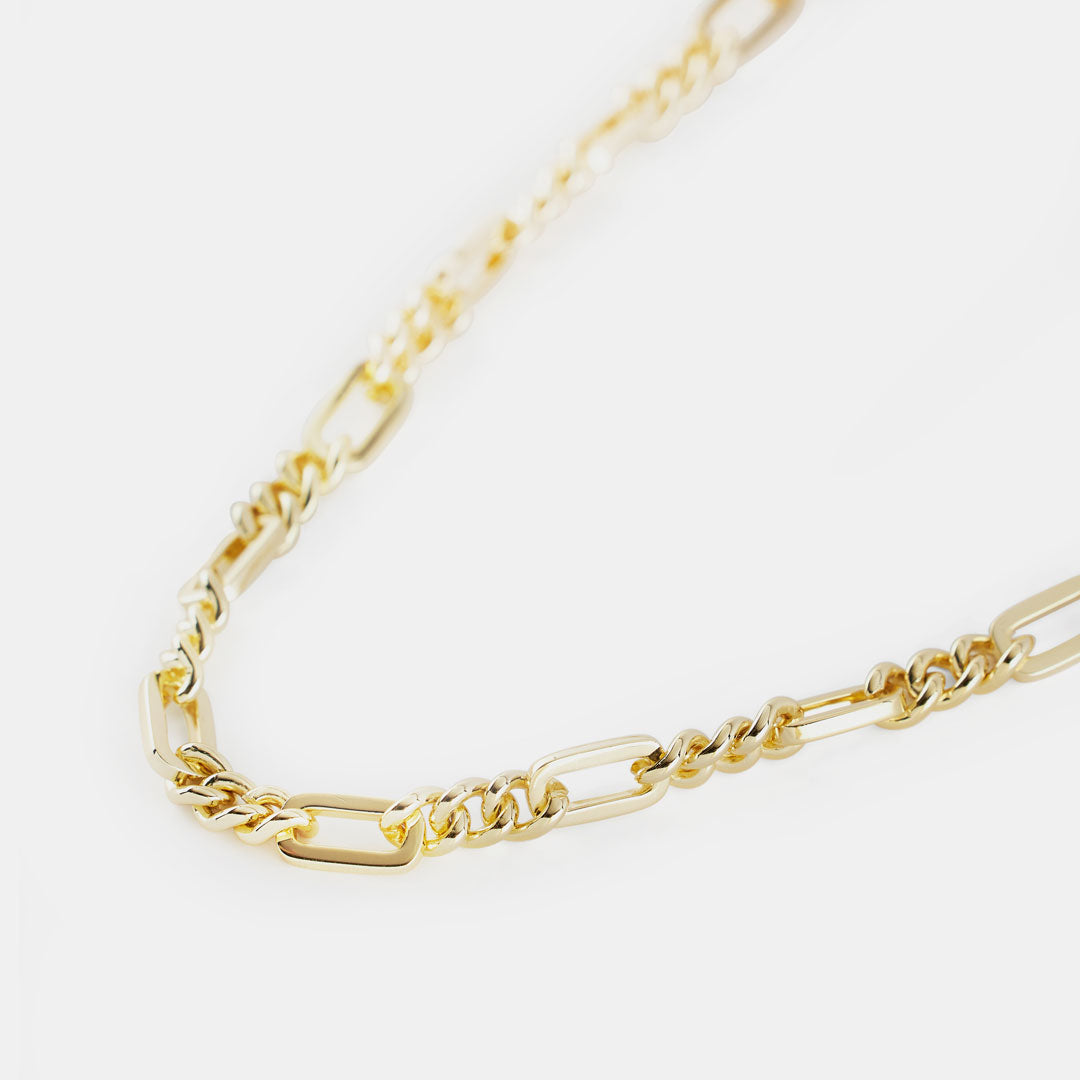 Gold Track Chain Necklace