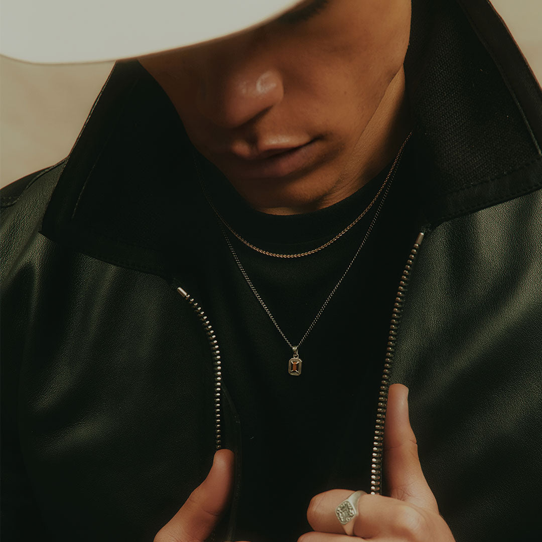 Silver Tigers Eye Blush Necklace