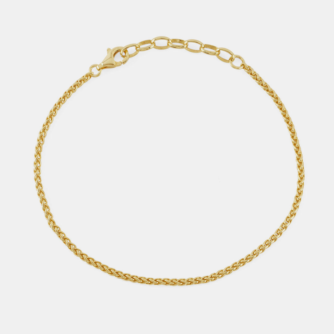 Gold Wheat Chain Bracelet