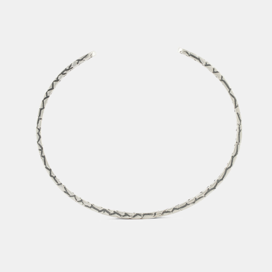 Silver Snake Skin Cuff