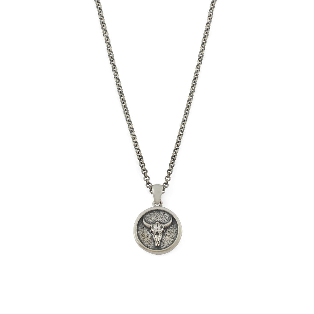 Silver Bull Necklace
