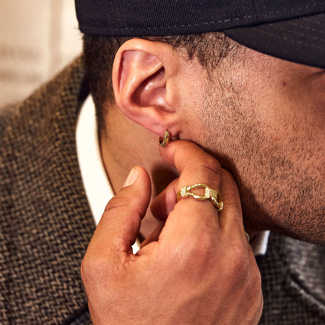 Gold Lasso Hoop Earring
