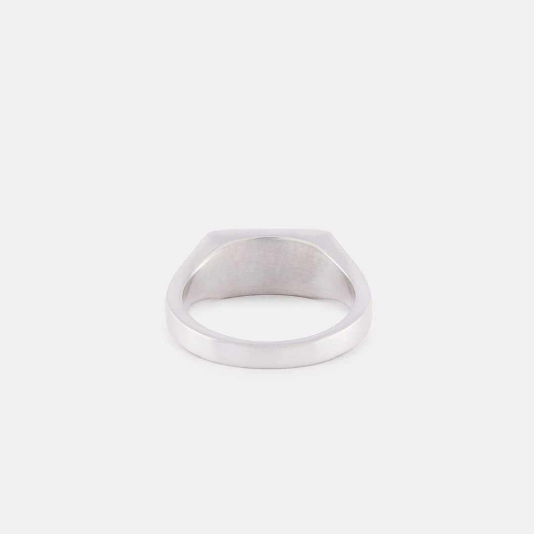 Silver Mother of Pearl Rectangle Ring