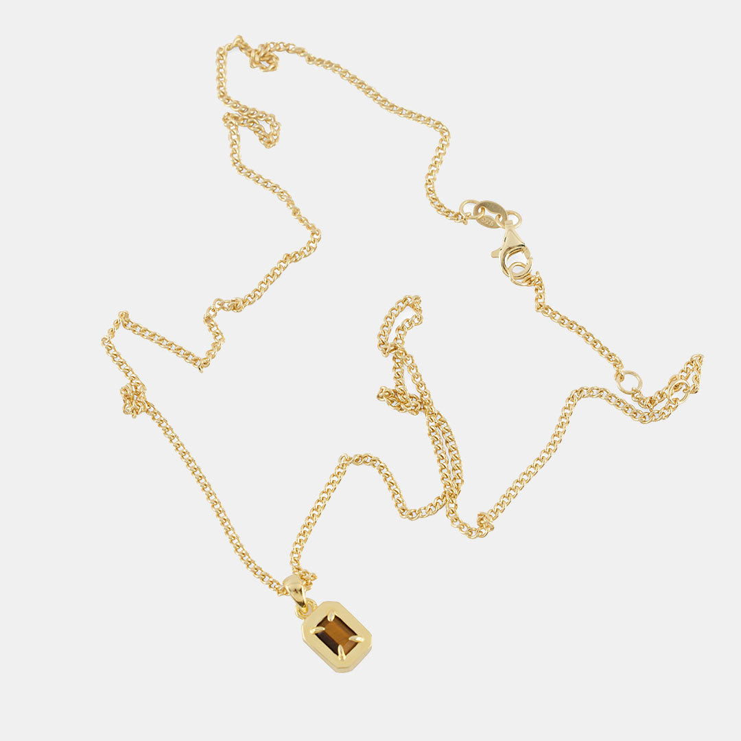 Gold Tigers Eye Blush Necklace