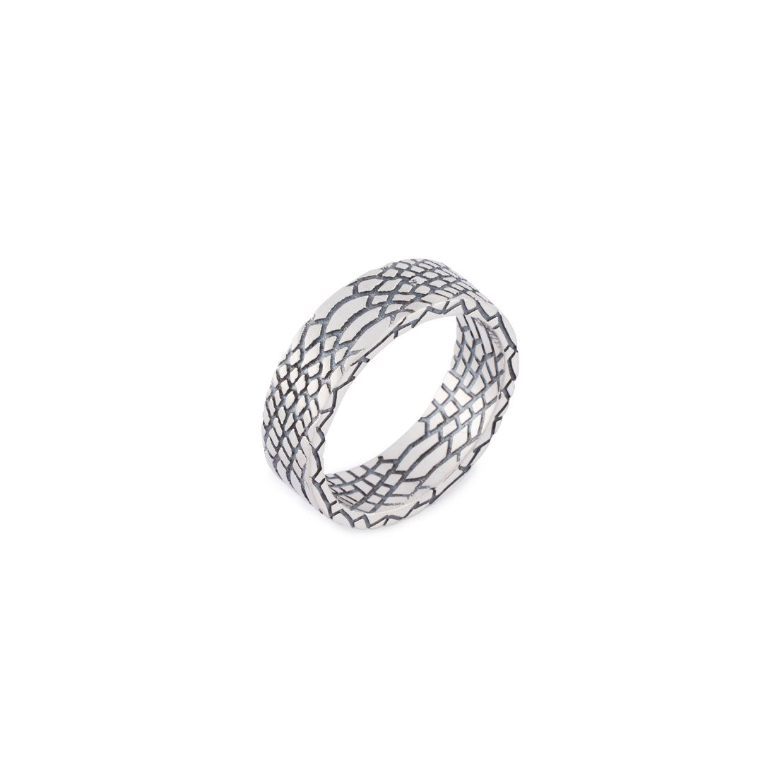 Silver Snake Skin Ring