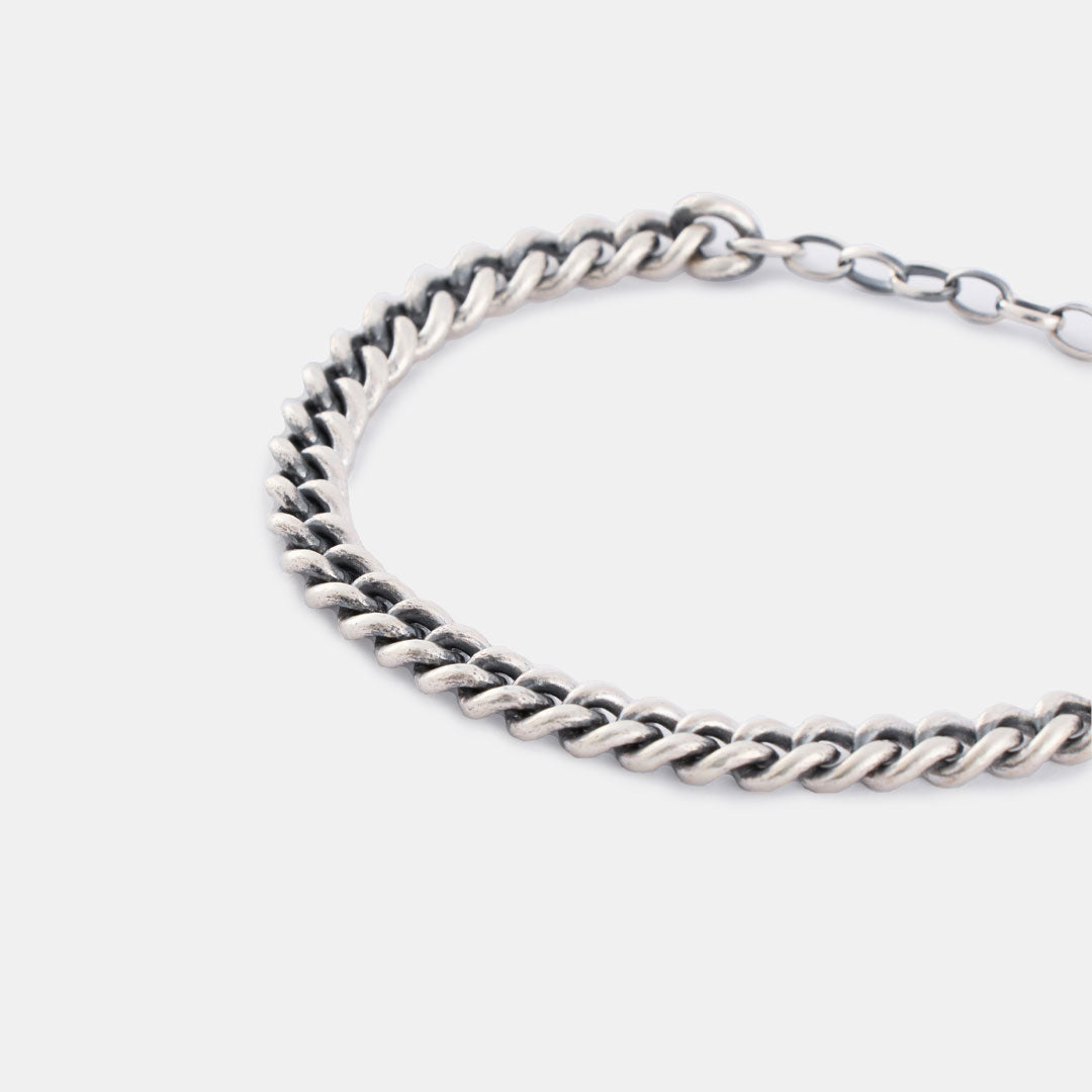 Silver 6mm Curb Bracelet
