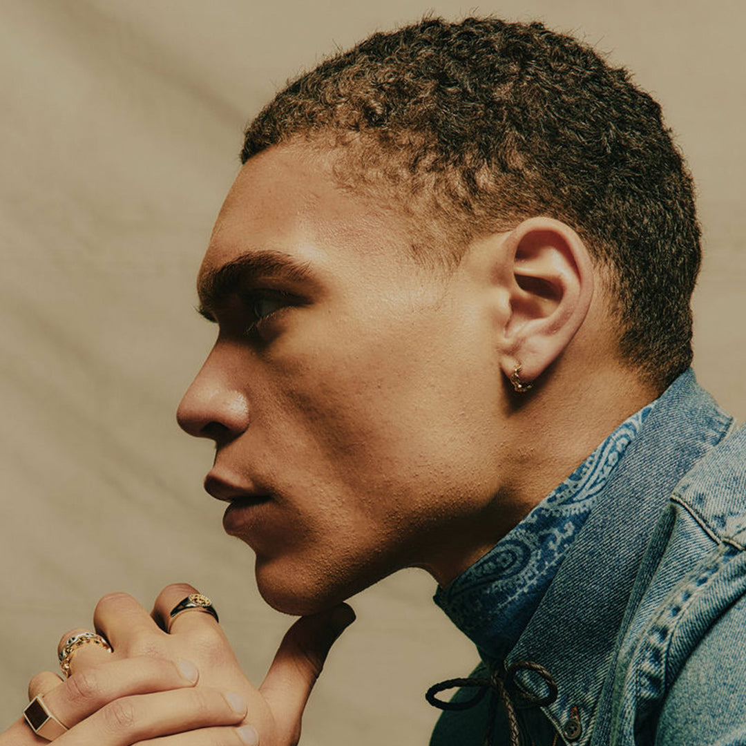 Gold Wanted Hoop Earring