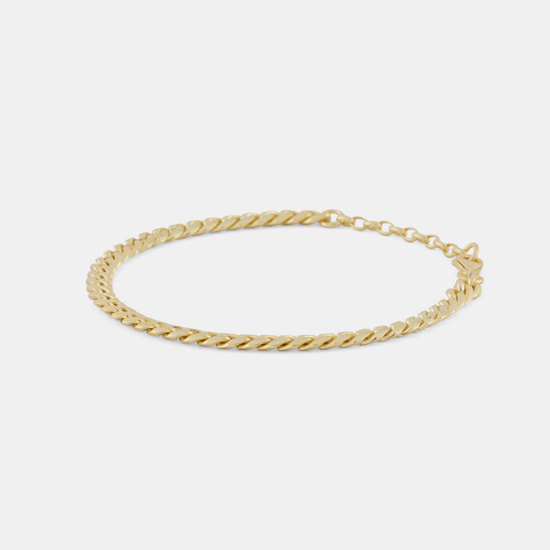 Gold 5mm Curb Bracelet