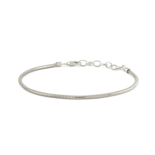 Silver Rounded Snake Chain Bracelet