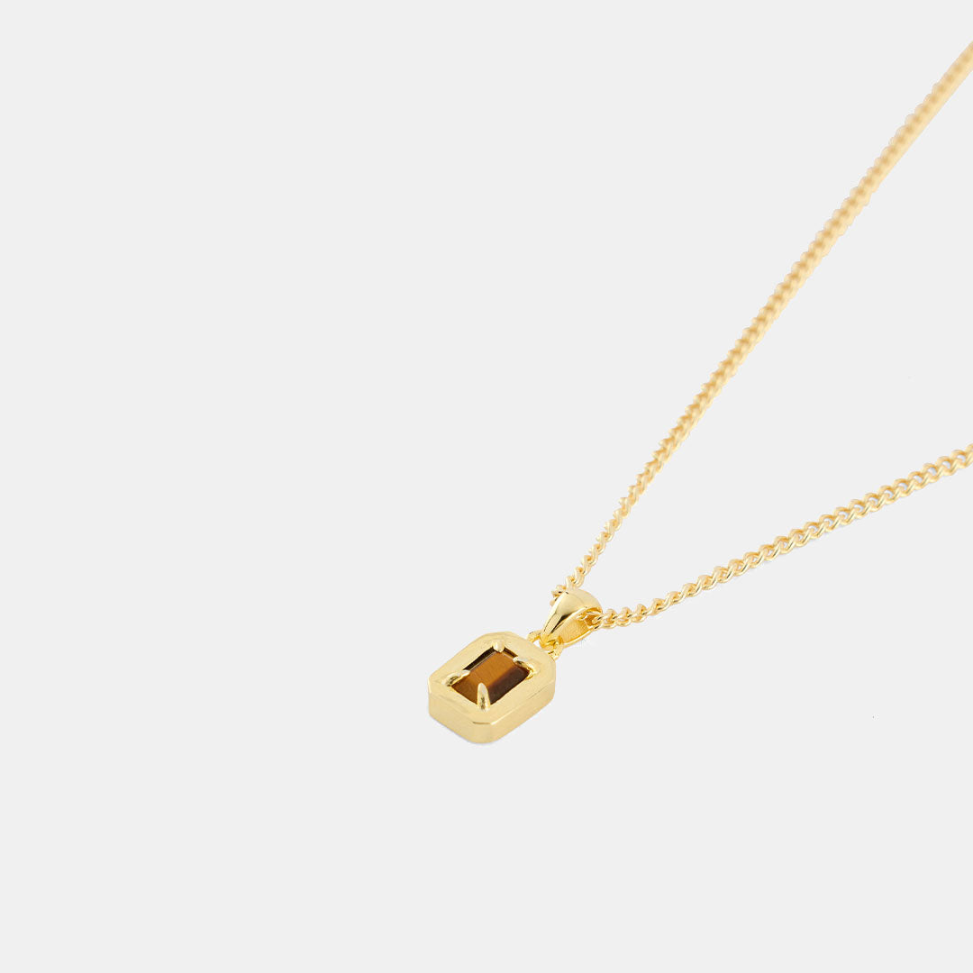 Gold Tigers Eye Blush Necklace