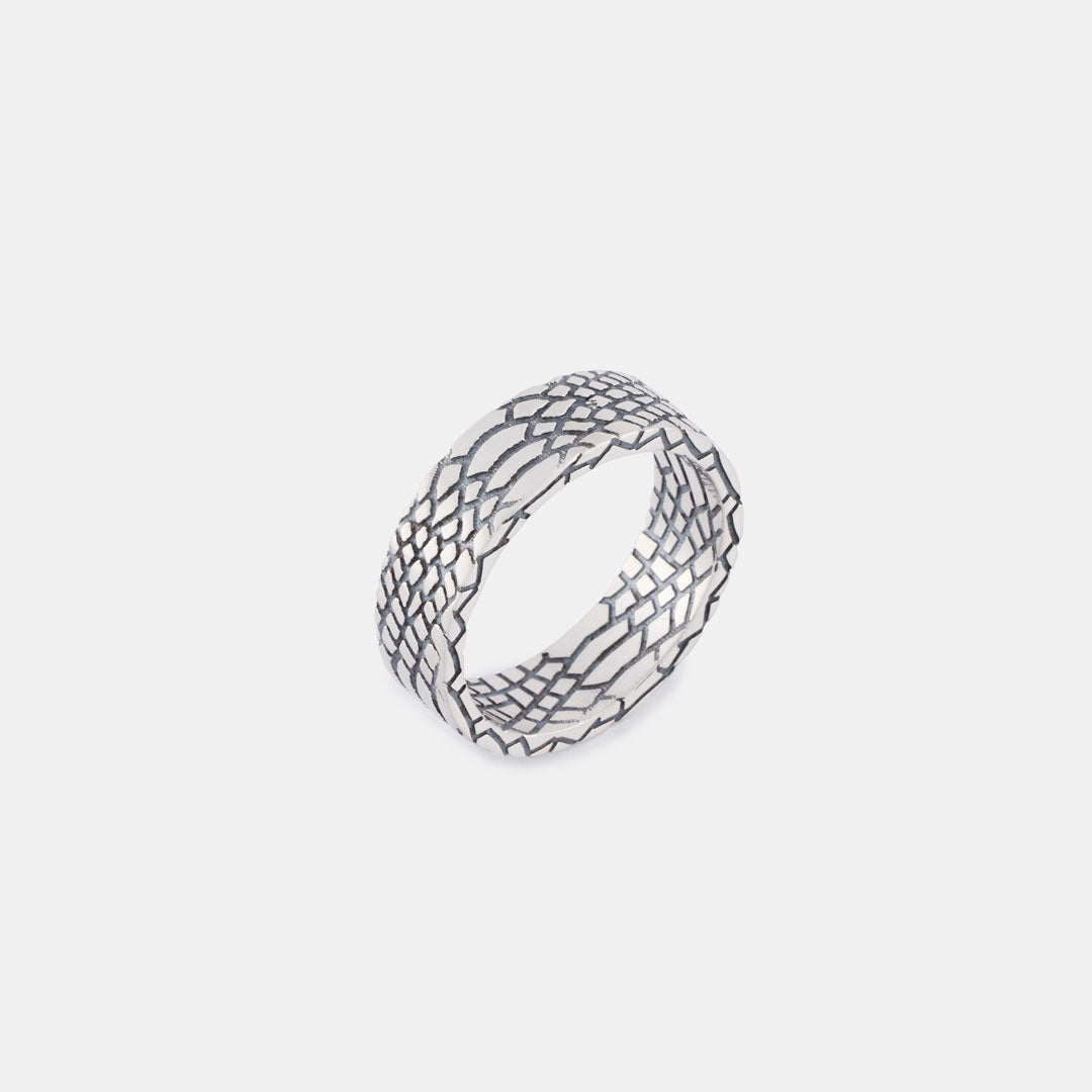 Silver Snake Skin Ring
