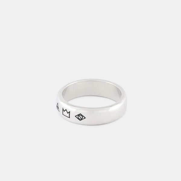 Silver 4 Symbols Ring