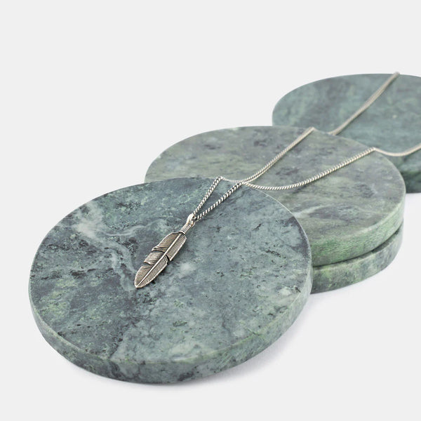 Silver Ethereal Feather Necklace