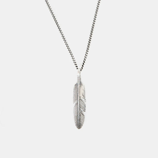Silver Ethereal Feather Necklace