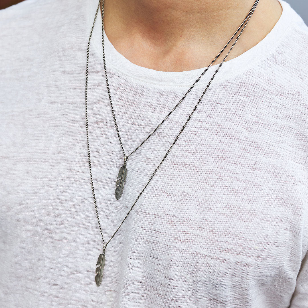 Silver Ethereal Feather Necklace