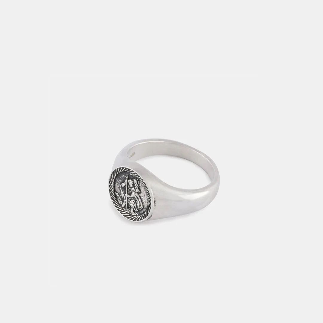 Silver St Christopher Ring