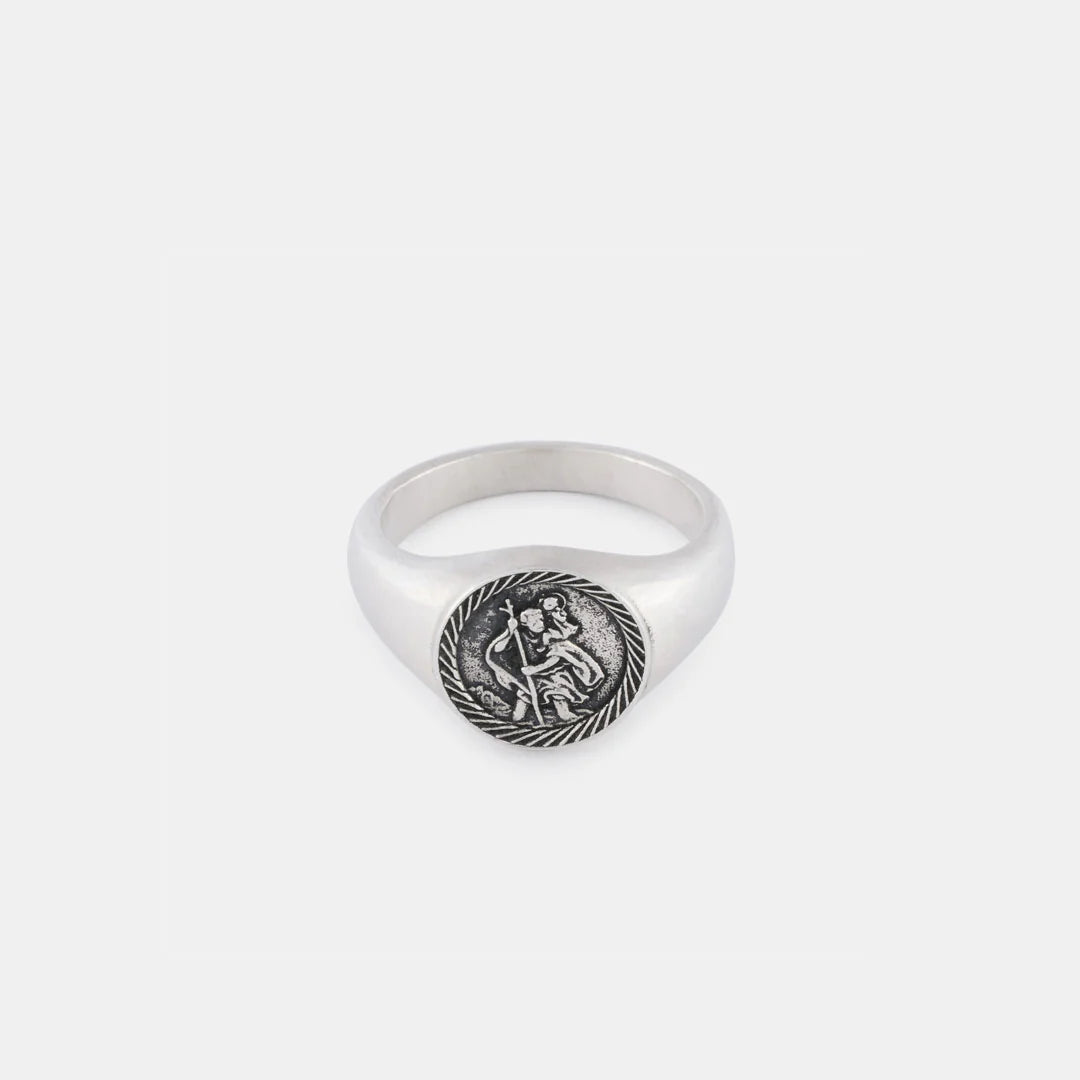 Silver St Christopher Ring