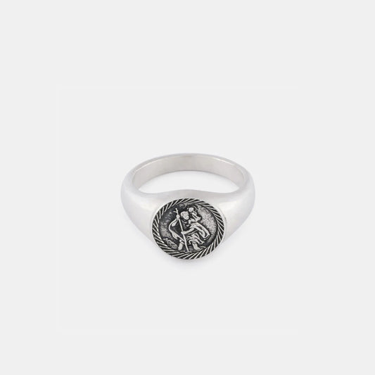 Silver St Christopher Ring