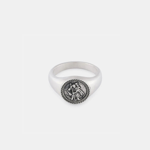 Silver St Christopher Ring
