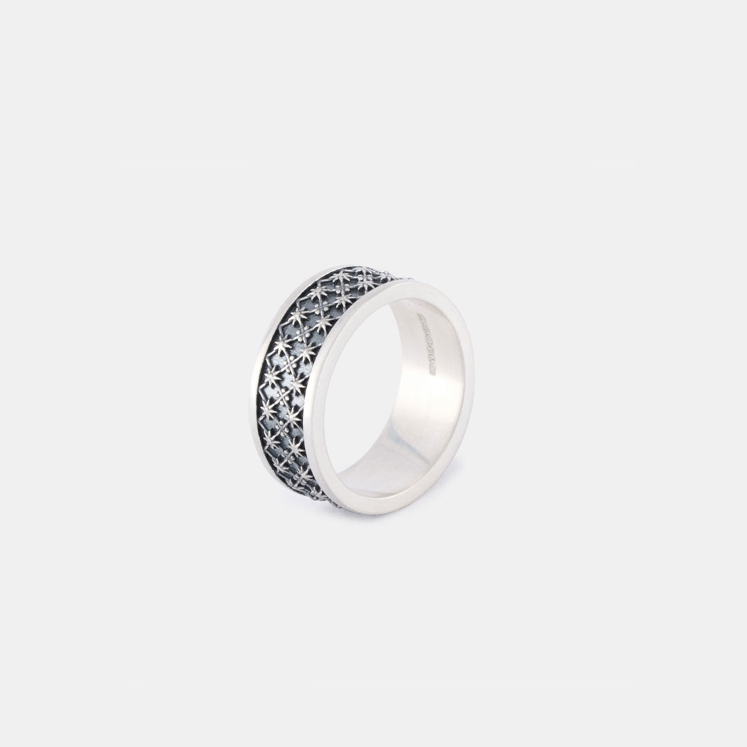 Silver Jacquard Ring
