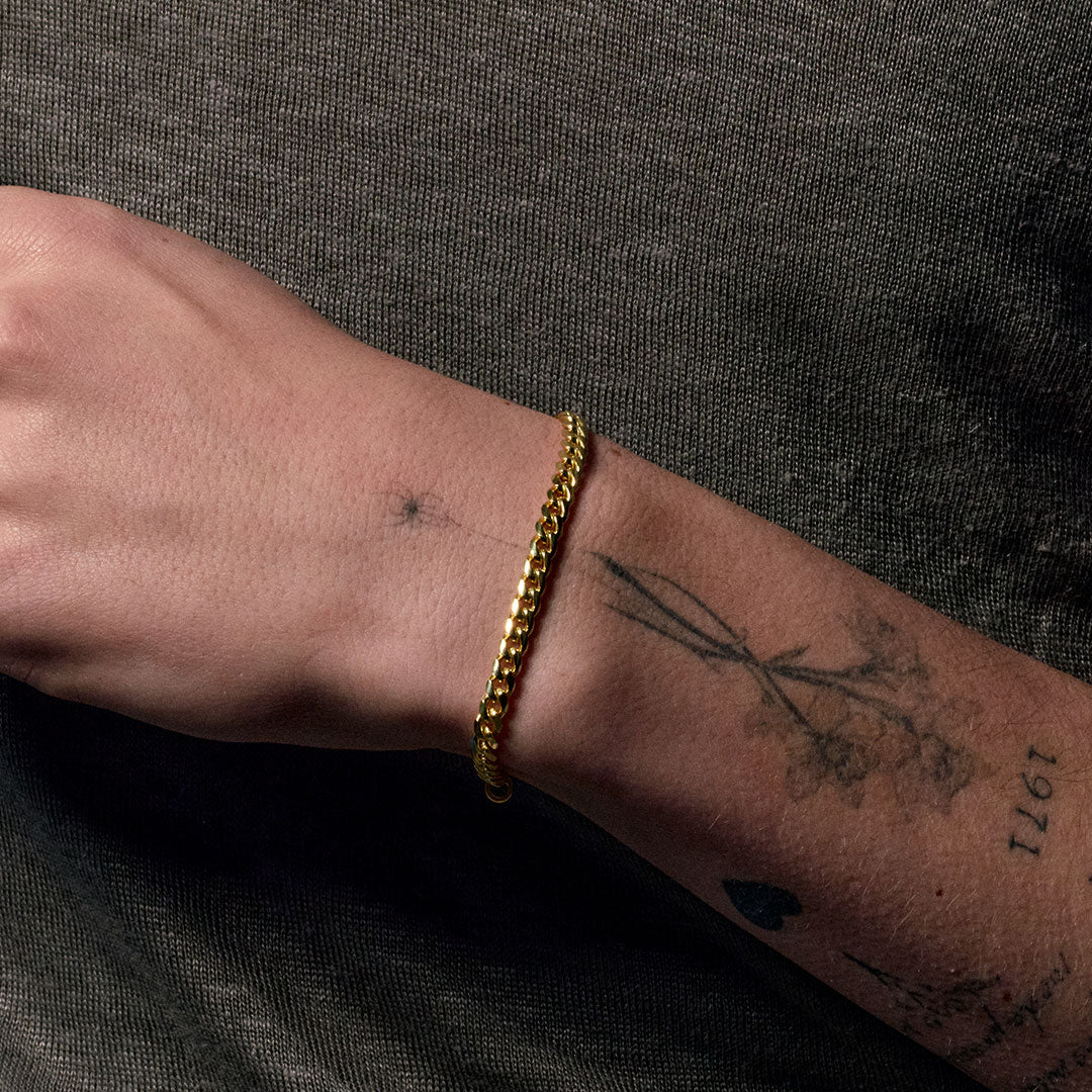 Gold 5mm Curb Bracelet