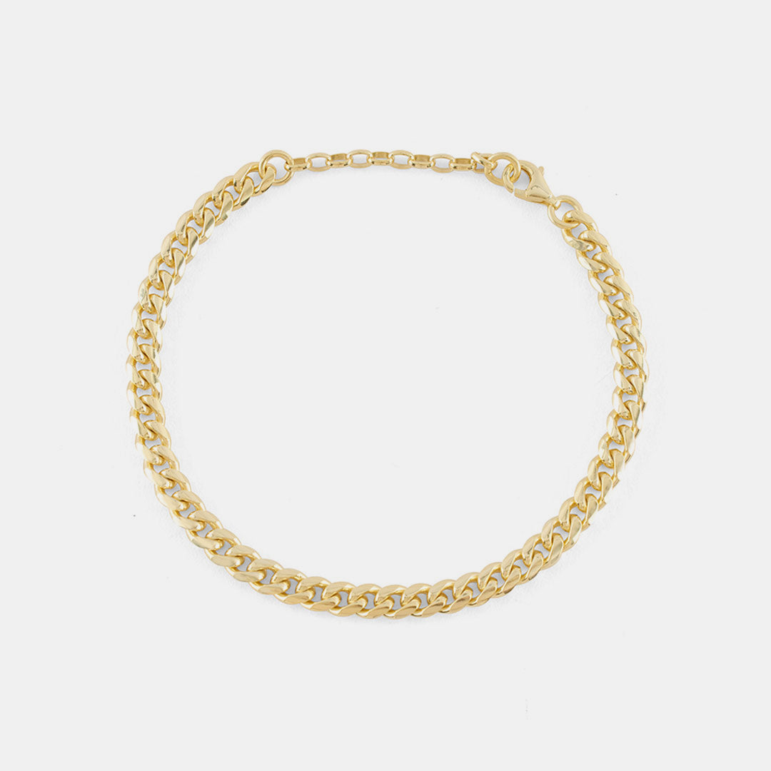 Gold 5mm Curb Bracelet