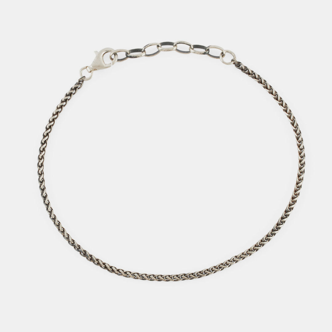 Silver Wheat Chain Bracelet