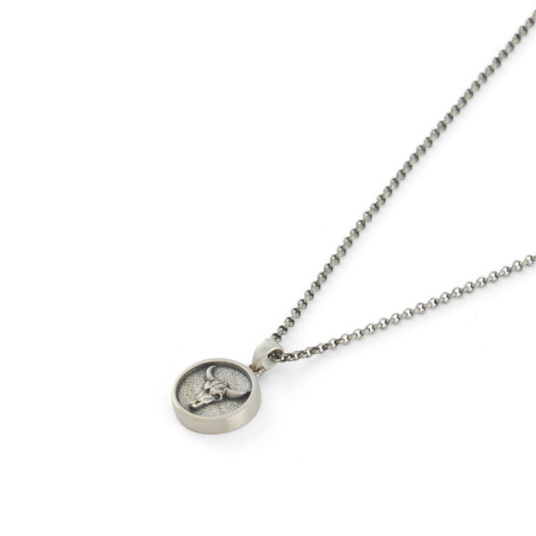 Silver Bull Necklace