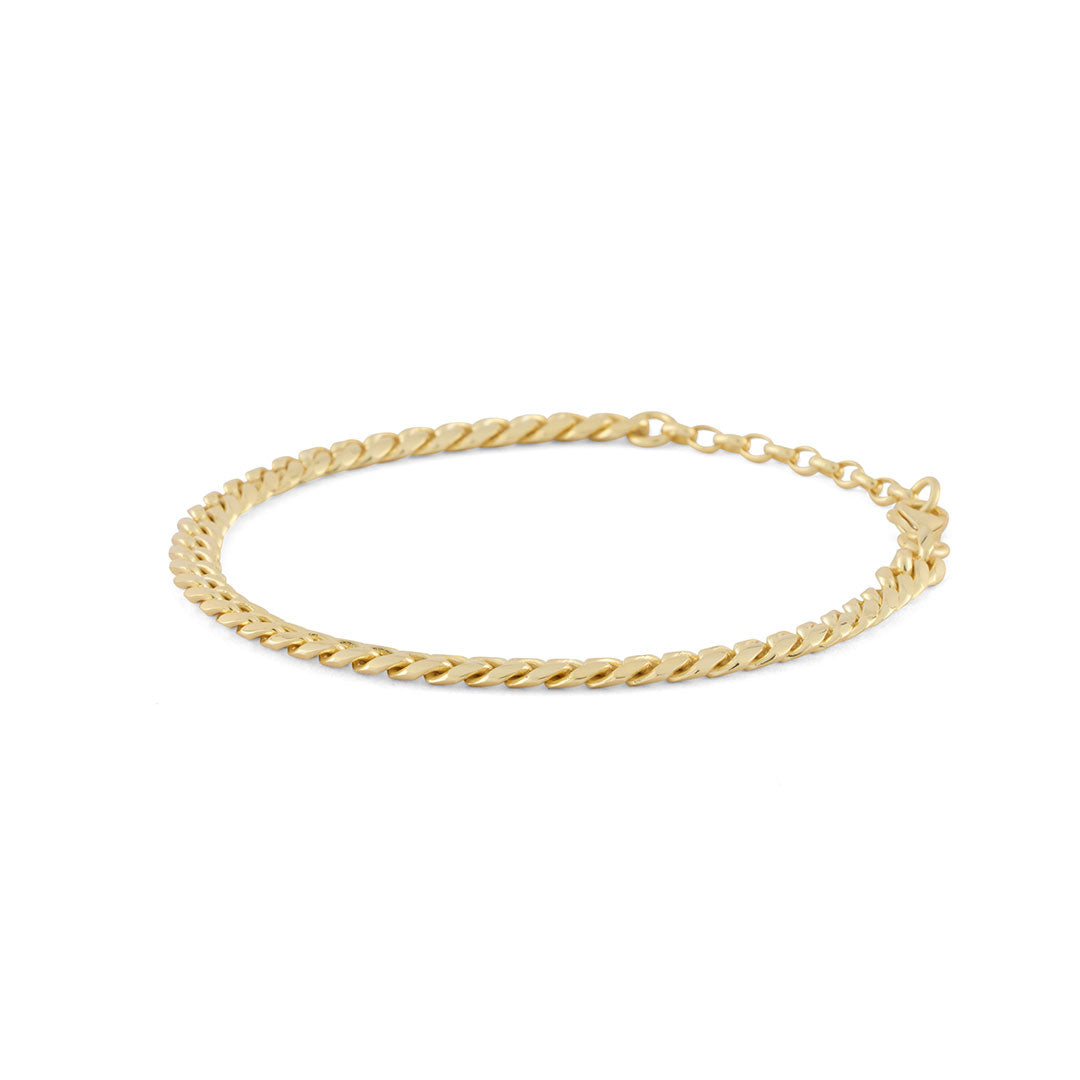 Gold 5mm Curb Bracelet