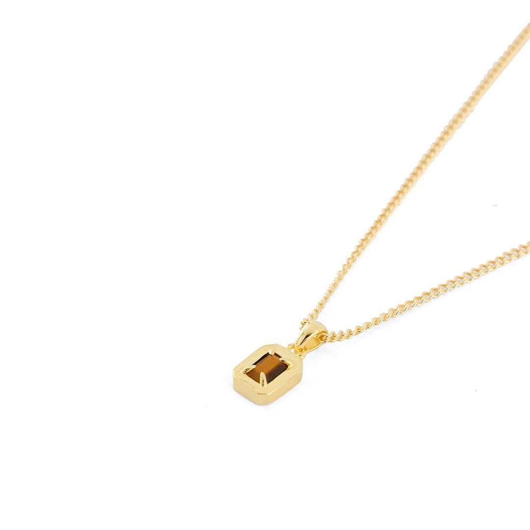 Gold Tigers Eye Blush Necklace
