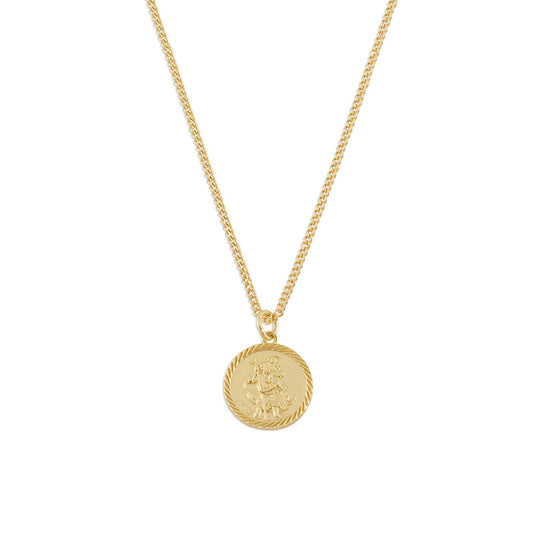 Gold St Christopher Necklace