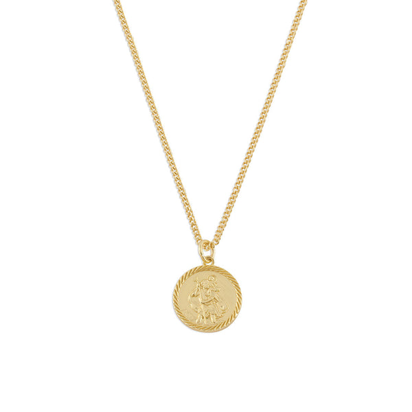 Gold St Christopher Necklace