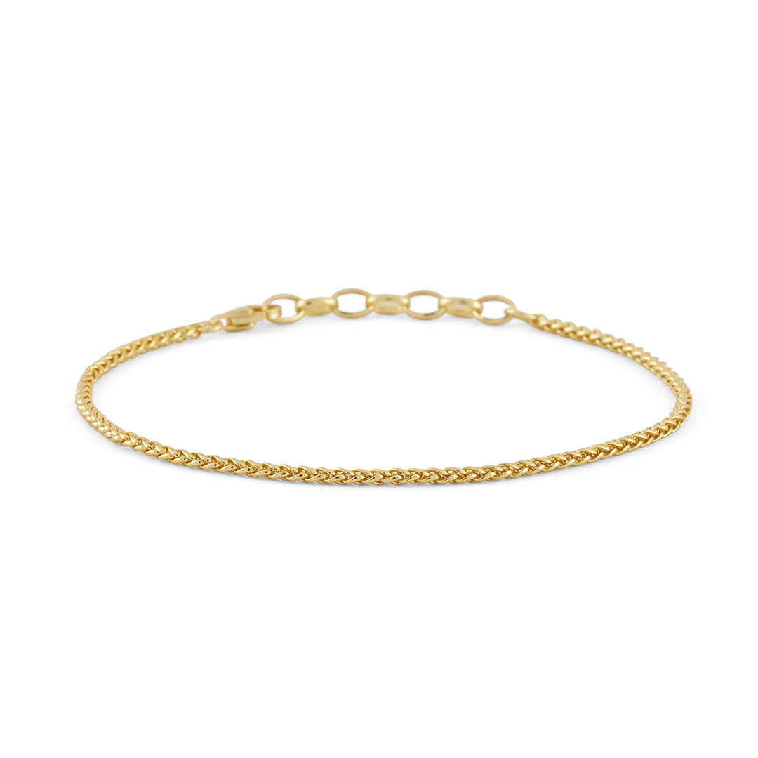 Gold Wheat Chain Bracelet