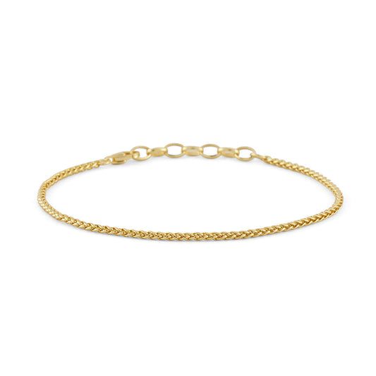 Gold Wheat Chain Bracelet