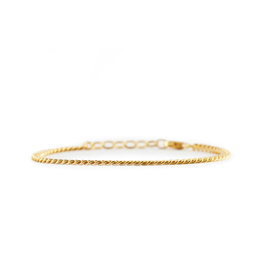 Gold 3.5mm Curb Bracelet