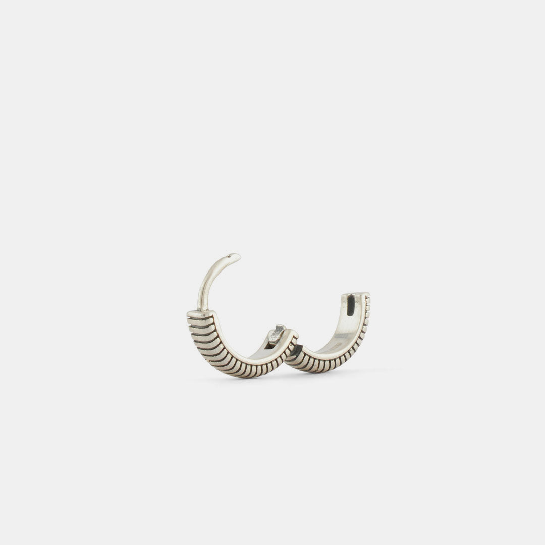 Silver Lasso Hoop Earring